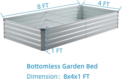 Raised Garden Bed Kit Outdoor Large Rectangular Planter Box
