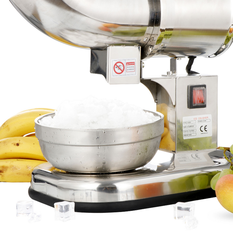 110V Stainless Steel Electric Ice Crusher Snow Cone Maker Shaver