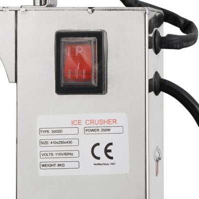 110V Stainless Steel Electric Ice Crusher Snow Cone Maker Shaver