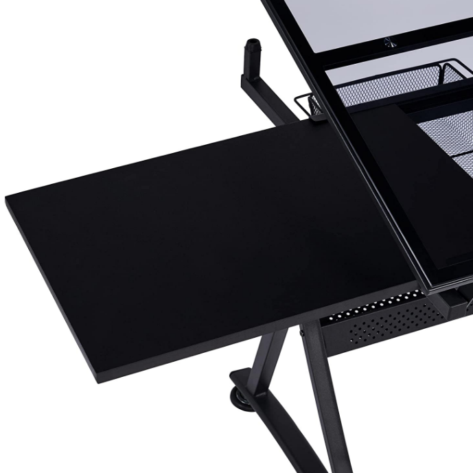 Drawing Drafting Table Artist Desk Tilting Tabletop Arts and Crafts Sketching Workstation with Storage Drawers and Stool