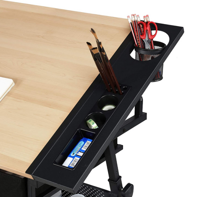 Drawing Drafting Table Artist Desk Tilting Tabletop Arts and Crafts Sketching Workstation with Storage Drawers and Stool