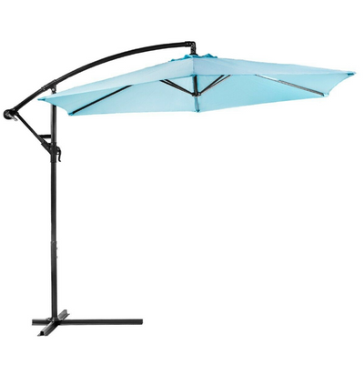 10 Ft Outdoor Deck Patio Umbrella Off set Tilt Cantilever Hanging Canopy