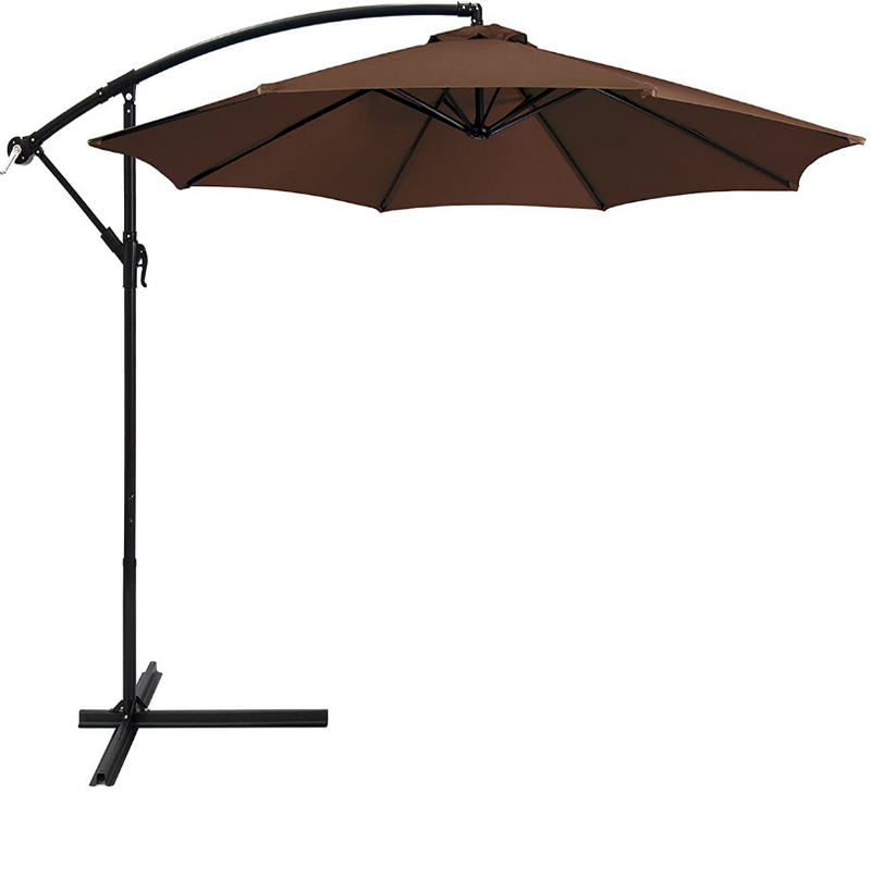 10 Ft Outdoor Deck Patio Umbrella Off set Tilt Cantilever Hanging Canopy
