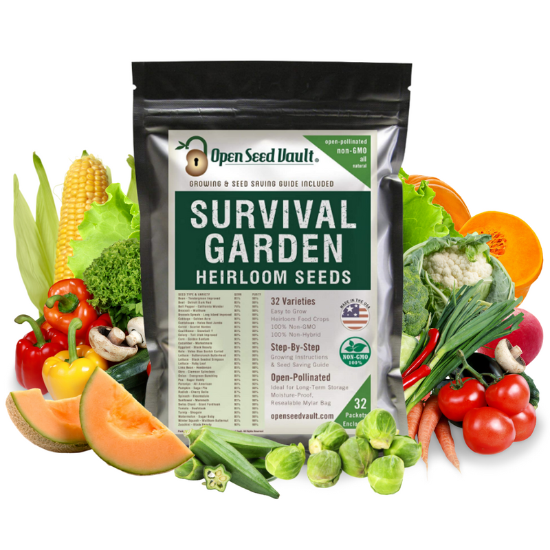 Survival Garden 15,000 Non GMO Heirloom Vegetable Seed 32 Variety