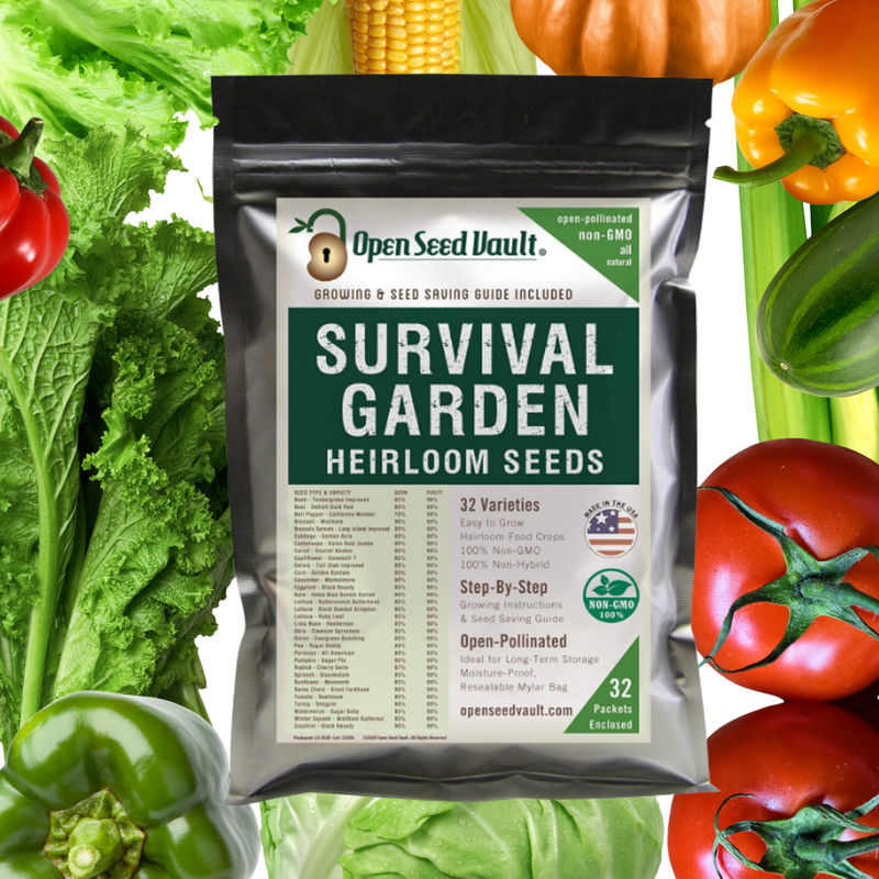 Survival Garden 15,000 Non GMO Heirloom Vegetable Seed 32 Variety