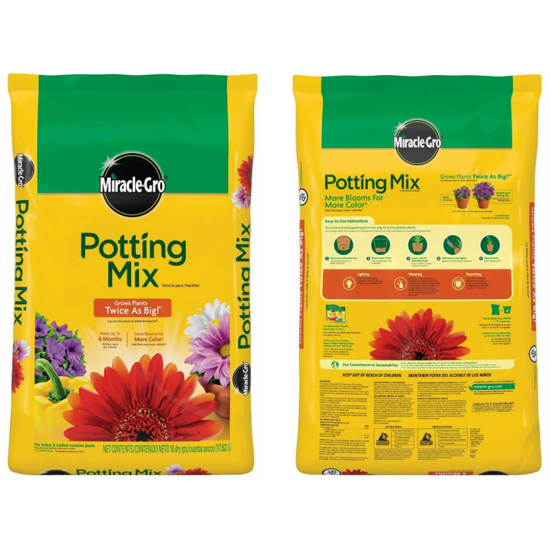 Miracle-Gro Garden Potting Mix for Plants 16 Quart Bag