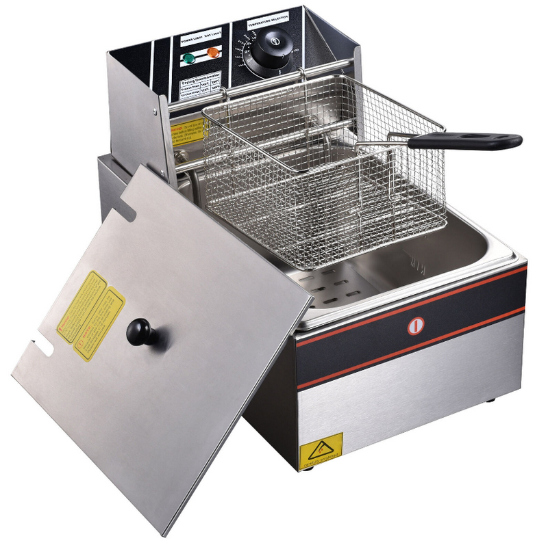 Electric Deep Fryer Commercial Kitchen Countertop Frying Basket