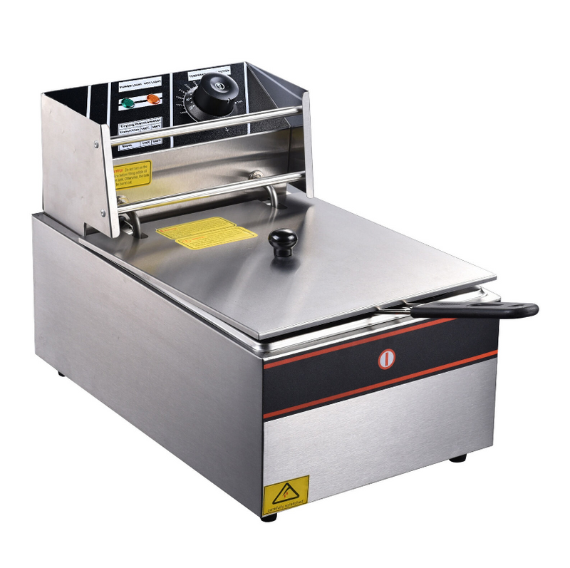 Electric Deep Fryer Commercial Kitchen Countertop Frying Basket