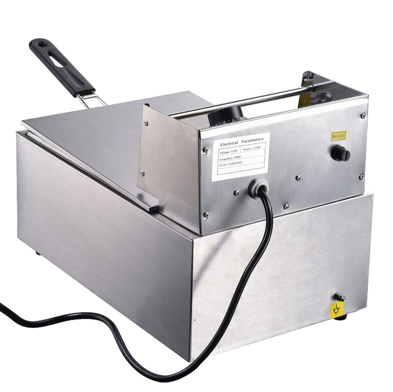 Electric Deep Fryer Commercial Kitchen Countertop Frying Basket