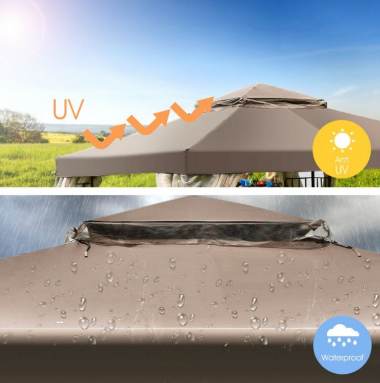 10x10 Ft Awning Patio Canopy Gazebo Tent Screw-free Structure