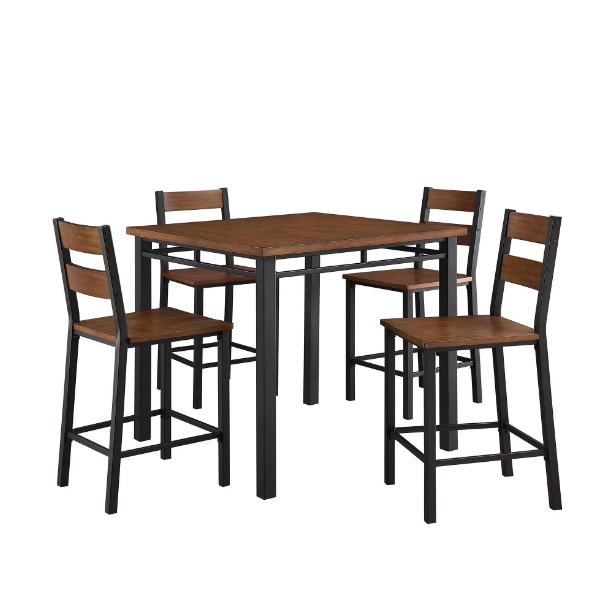 5-Piece Counter Height Dining Room Set, Dining Table and Chairs