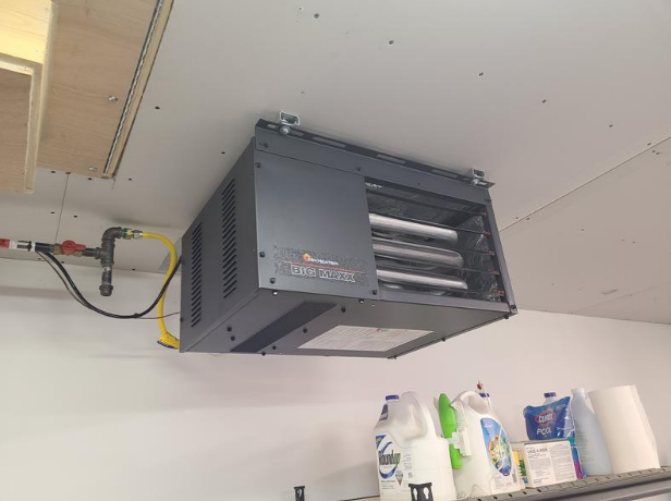 Natural Gas Garage Heater, Ceiling Workshop Unit Heater LP Conversion Kit 50,000 BTU