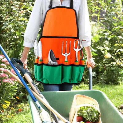 12Pcs Garden Tool Set, Gardening Tools Kit with Canvas Apron & Storage Pocket