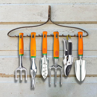 12Pcs Garden Tool Set, Gardening Tools Kit with Canvas Apron & Storage Pocket
