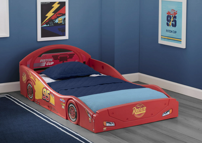 Disney Pixar Cars Lightning McQueen Plastic Sleep and Play Toddler Bed