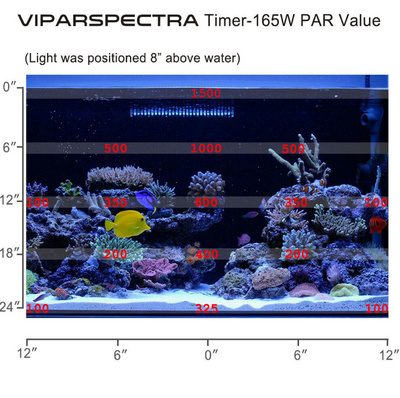165W LED Aquarium Light with Timer Control Fish Tank Lights