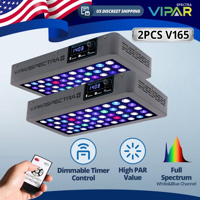 165W LED Aquarium Light with Timer Control Fish Tank Lights