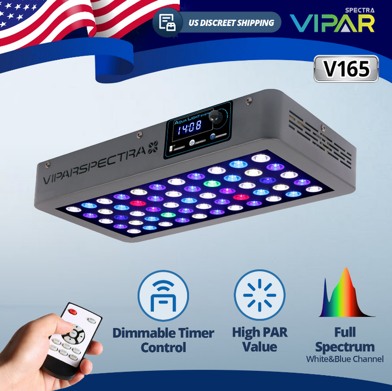 165W LED Aquarium Light with Timer Control Fish Tank Lights