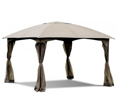 11.5x11.5 Ft Fully Enclosed Outdoor Patio Garden Gazebo with 4 Removable Walls