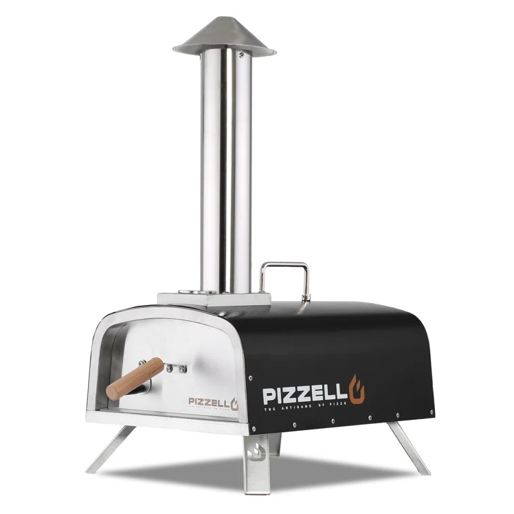 Outdoor Pizza Oven Wood Fired Portable Wood Pellet Stainless Steel Pizza Oven with 13" Pizza Stone