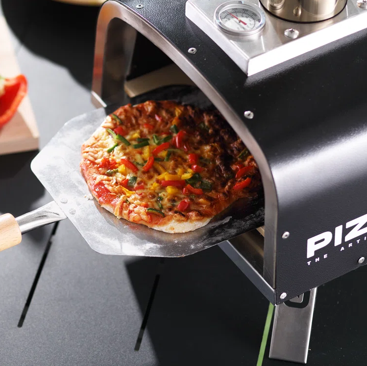 Outdoor Pizza Oven Wood Fired Portable Wood Pellet Stainless Steel Pizza Oven with 13" Pizza Stone