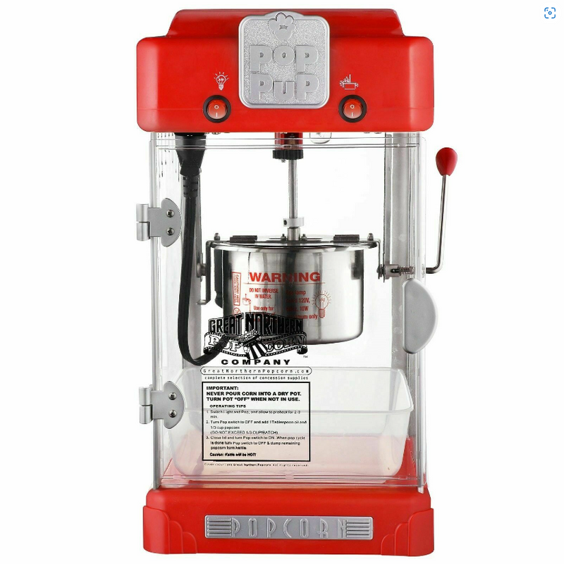 Countertop Popcorn Machine Retro Style Electric Popcorn Popper Maker