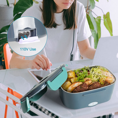 110V Electric Heating Lunch Box Portable Food Warmer Container