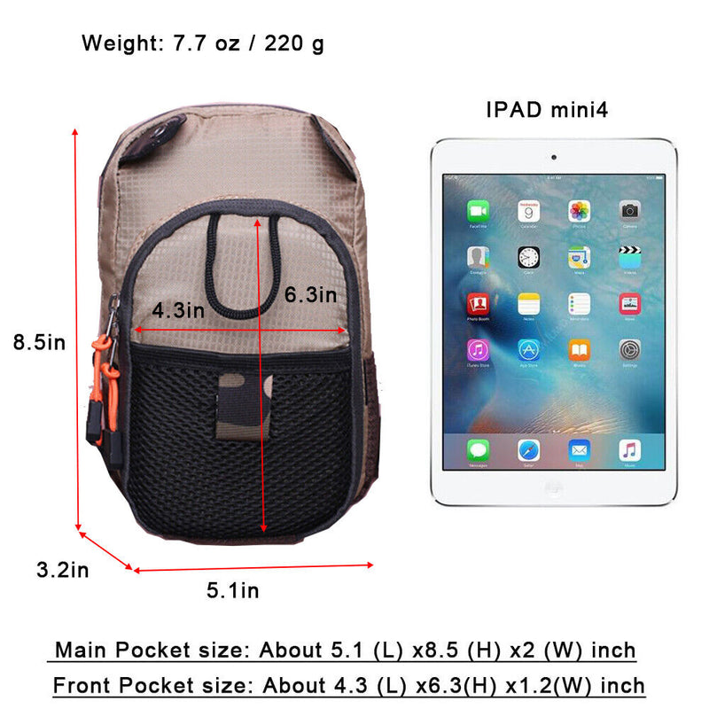 Tackle Bag Chest Bag Outdoor Sports Waist Bag Pack for Fly Fishing