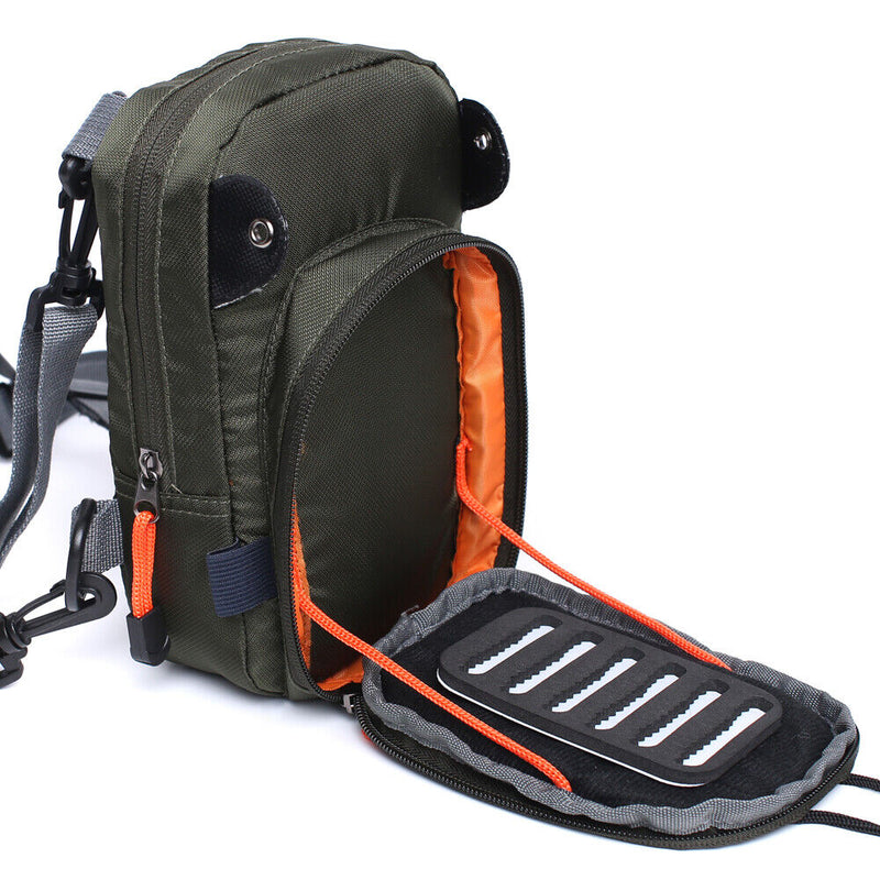 Tackle Bag Chest Bag Outdoor Sports Waist Bag Pack for Fly Fishing