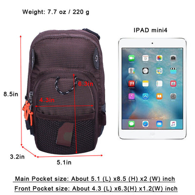 Tackle Bag Chest Bag Outdoor Sports Waist Bag Pack for Fly Fishing