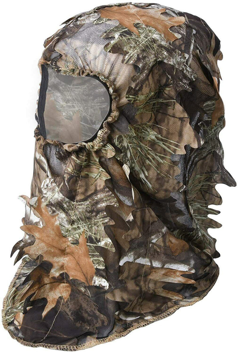 Ghillie Face Mask 3D Bionic Leafy Hunting Camouflage Headwear