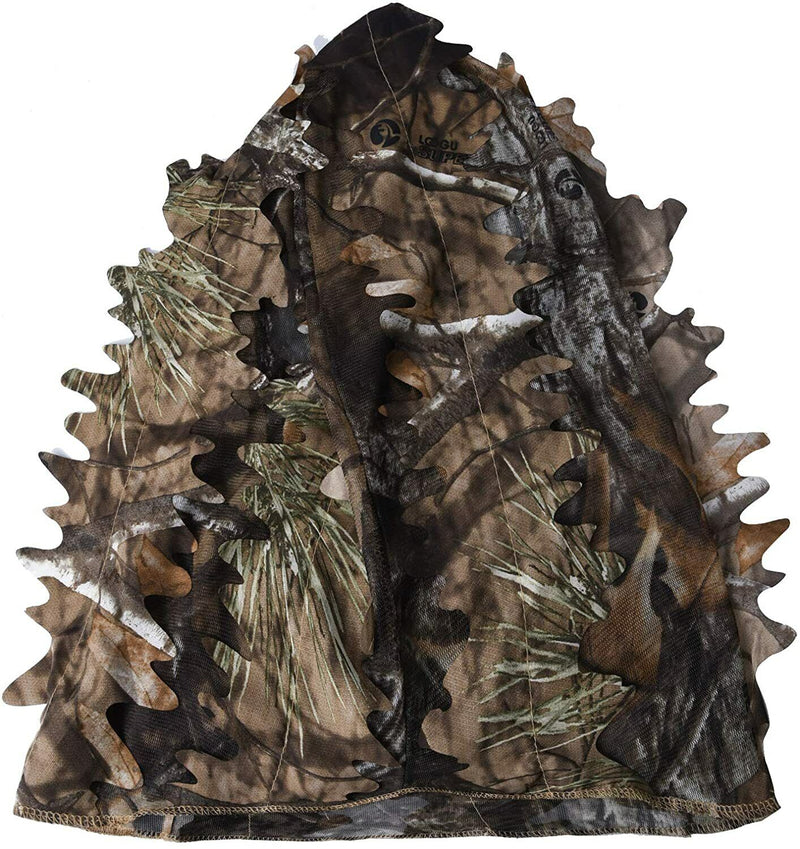 Ghillie Face Mask 3D Bionic Leafy Hunting Camouflage Headwear