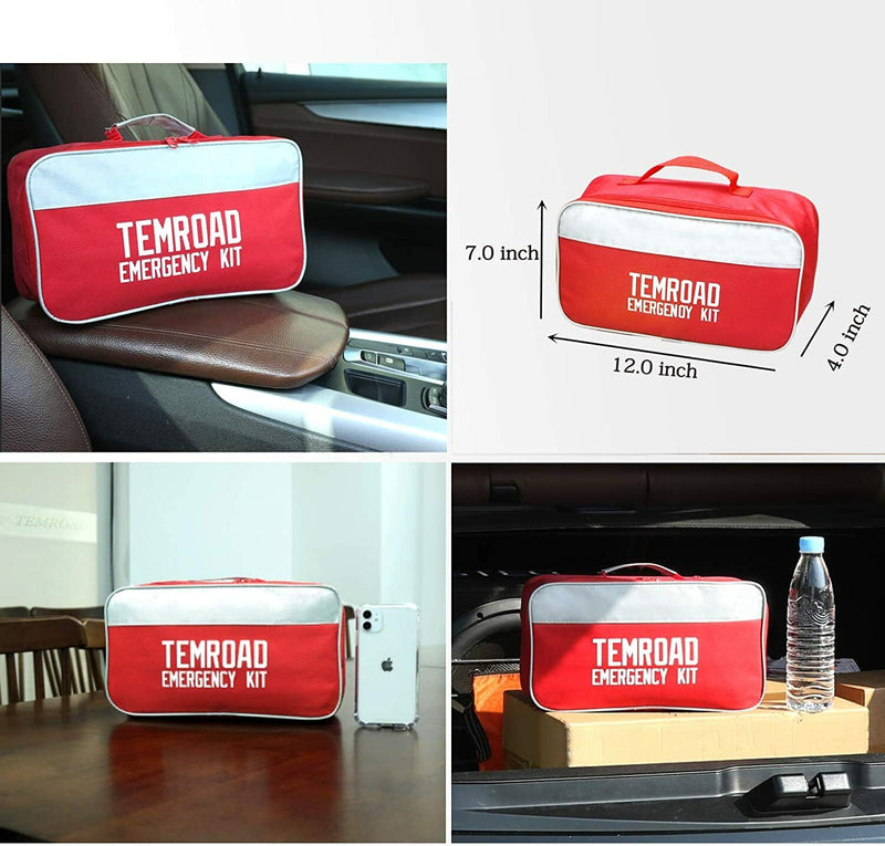 Car Emergency Kit Set, Car Vehicle Safety Survival Kit Tool Bag