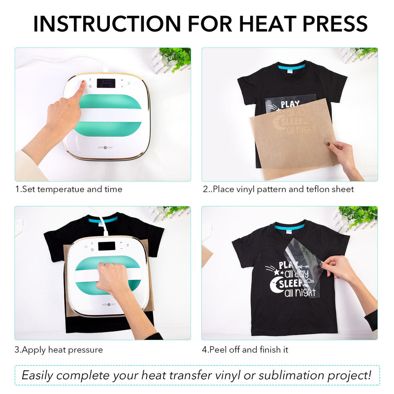 Heat Press Machine 10"x10" Sublimation Transfer T-Shirt Cloth Shoe Hat Press Machine