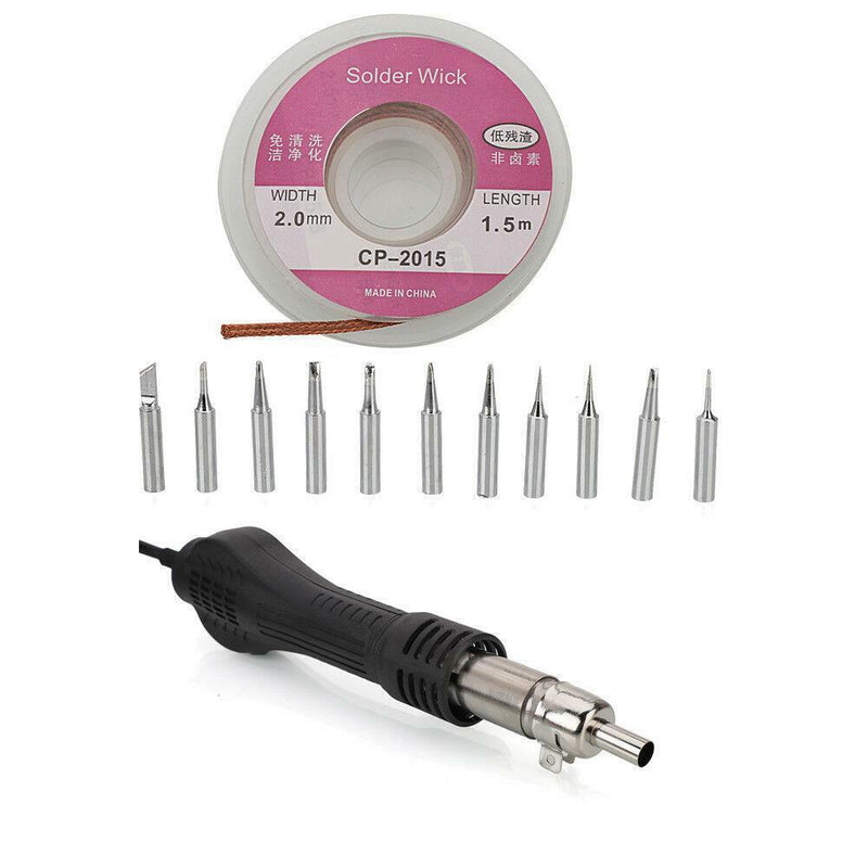898D+ 2in1 SMD Rework Soldering Gun Machine Station Iron ESD Welder Desoldering Gun Hot 110V