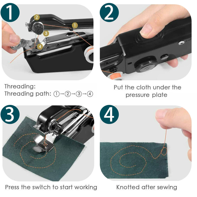 Mini DIY Handheld Sewing Machine Portable Tailor Stitching Machine Home Travel
