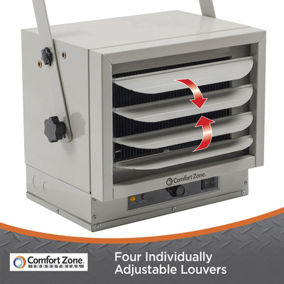 Electric Space Fan Heater, Ceiling Mount Garage Room Heater Grey 17,065 BTU