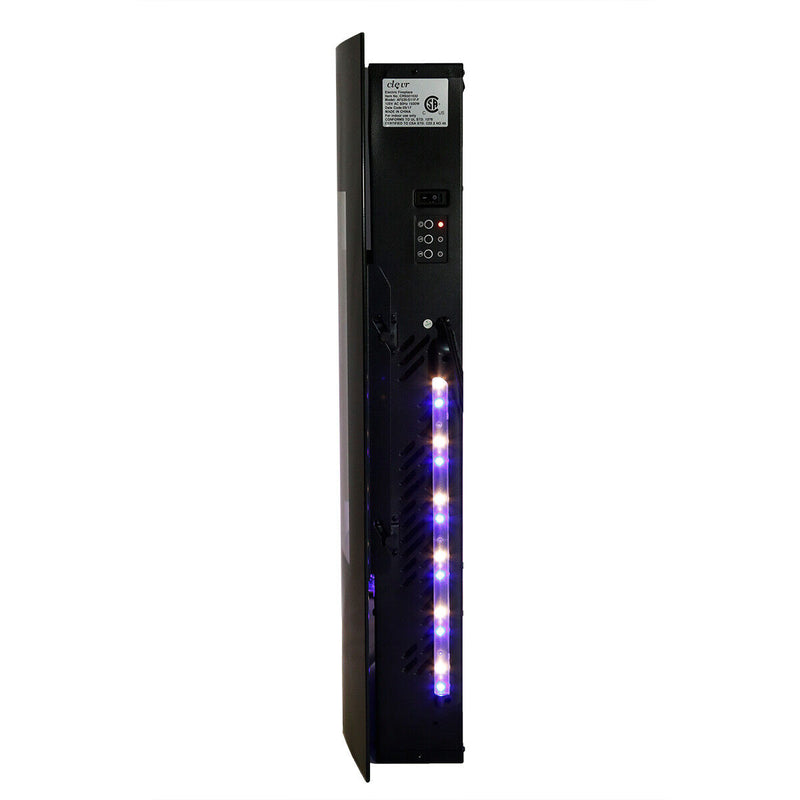 Electric Fireplace Heater, 32" Wall Mounted Heater with Adjustable Flame Backlight Colors