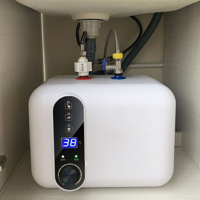 Electric Hot Water Heater Shower Compact Mini Tank Storage Home RV Camper Boat 10L