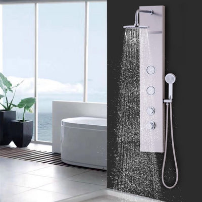 Shower Panel Rainfall Jet System Stainless Steel Tower with Massage Handheld Sprayer