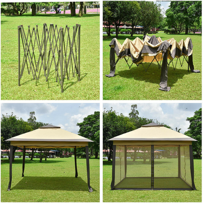 11x11 Ft Pop-Up Gazebo Tent Patio Garden Beach Backyard Canopy Tent