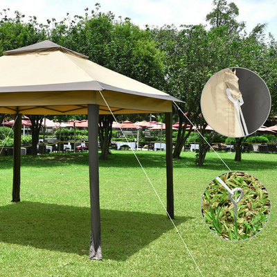 11x11 Ft Pop-Up Gazebo Tent Patio Garden Beach Backyard Canopy Tent