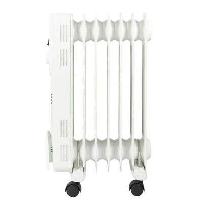 Electric Radiant Space Heater, Oil-Filled Indoor Rolling Radiator Heater 1200W