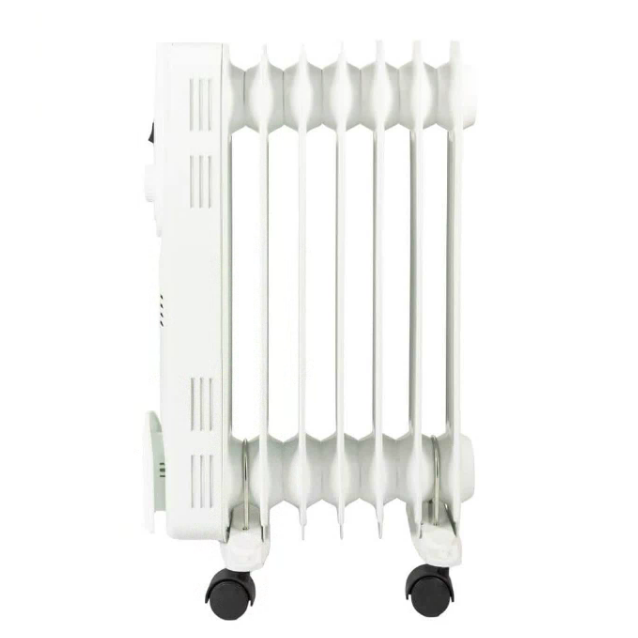 Electric Radiant Space Heater, Oil-Filled Indoor Rolling Radiator Heater 1200W