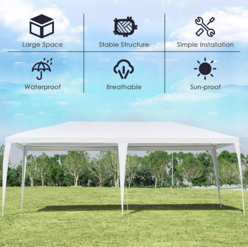 10x20 Ft Waterproof Canopy Tent Party Wedding Beach Tent Canopy Sunshade
