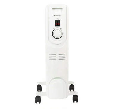 Electric Radiant Space Heater, Oil-Filled Indoor Rolling Radiator Heater 1200W