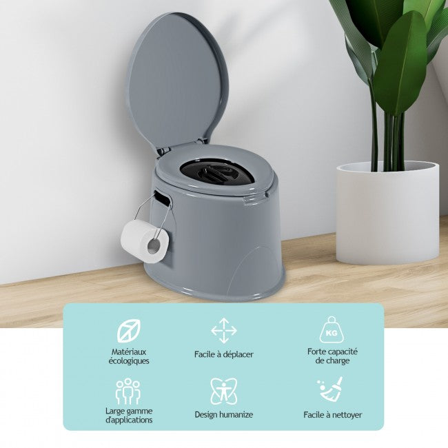 Portable Travel Camping Toilet with Paper Holder for Indoor and Outdoor
