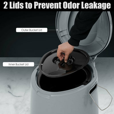 Portable Travel Camping Toilet with Paper Holder for Indoor and Outdoor