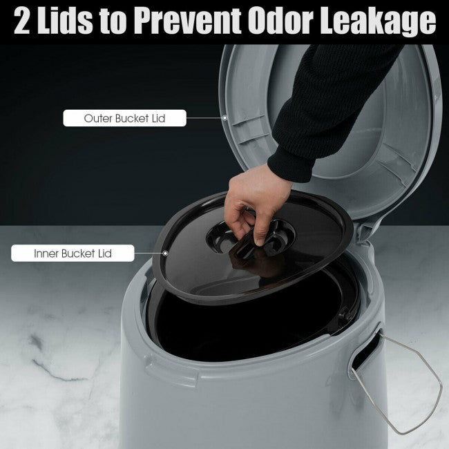 Portable Travel Camping Toilet with Paper Holder for Indoor and Outdoor