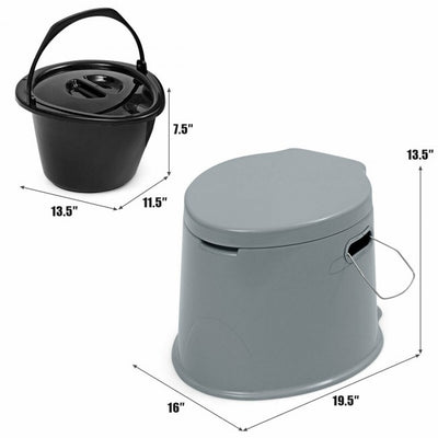 Portable Travel Camping Toilet with Paper Holder for Indoor and Outdoor